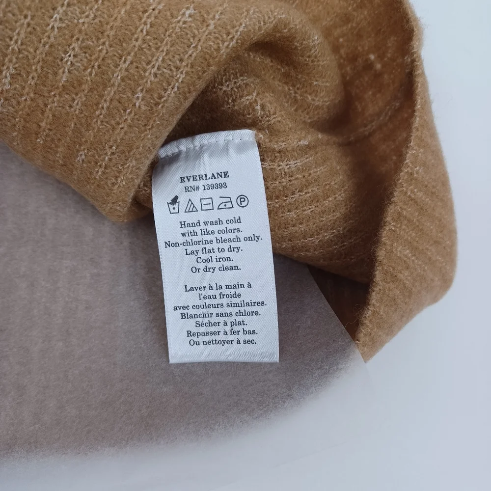 Everlane The Cozy Stretch Crop Tank Size S Women In Caramel  Wool Blend Preppy